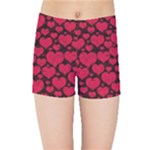 Valentines Day Hearts Pattern Love Red Kids  Sports Shorts