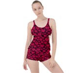 Valentines Day Hearts Pattern Love Red Boyleg Tankini Set 