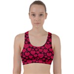 Valentines Day Hearts Pattern Love Red Back Weave Sports Bra