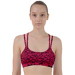 Valentines Day Hearts Pattern Love Red Line Them Up Sports Bra