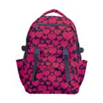 Valentines Day Hearts Pattern Love Red Carry-on Double Buckle Travel Backpack