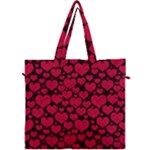 Valentines Day Hearts Pattern Love Red Canvas Travel Bag