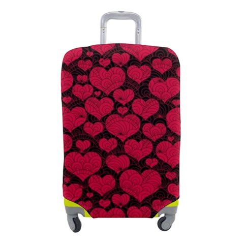 Valentines Day Hearts Pattern Love Red Luggage Cover (Small) from ArtsNow.com