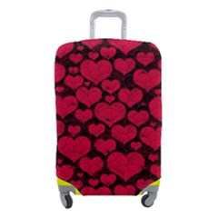 Valentines Day Hearts Pattern Love Red Luggage Cover (Small) from ArtsNow.com