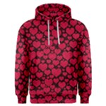 Valentines Day Hearts Pattern Love Red Men s Overhead Hoodie