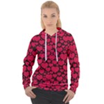 Valentines Day Hearts Pattern Love Red Women s Overhead Hoodie