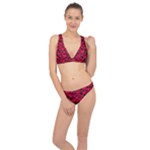 Valentines Day Hearts Pattern Love Red Classic Banded Bikini Set 