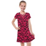 Valentines Day Hearts Pattern Love Red Kids  Cross Web Dress