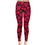 Valentines Day Hearts Pattern Love Red Inside Out Leggings