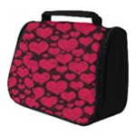 Valentines Day Hearts Pattern Love Red Full Print Travel Pouch (Small)