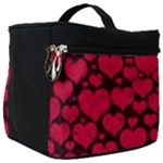 Valentines Day Hearts Pattern Love Red Make Up Travel Bag (Big)