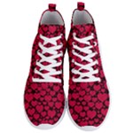 Valentines Day Hearts Pattern Love Red Men s Lightweight High Top Sneakers