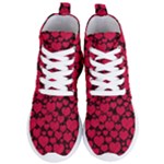 Valentines Day Hearts Pattern Love Red Women s Lightweight High Top Sneakers