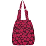 Valentines Day Hearts Pattern Love Red Center Zip Backpack