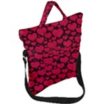 Valentines Day Hearts Pattern Love Red Fold Over Handle Tote Bag