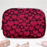 Valentines Day Hearts Pattern Love Red Make Up Pouch (Small)