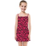 Valentines Day Hearts Pattern Love Red Kids  Summer Sun Dress