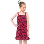 Valentines Day Hearts Pattern Love Red Kids  Overall Dress