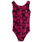 Valentines Day Hearts Pattern Love Red Kids  Cut-Out Back One Piece Swimsuit