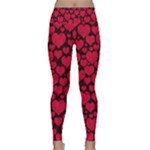 Valentines Day Hearts Pattern Love Red Lightweight Velour Classic Yoga Leggings