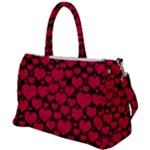 Valentines Day Hearts Pattern Love Red Duffel Travel Bag