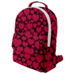 Valentines Day Hearts Pattern Love Red Flap Pocket Backpack (Small)