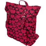 Valentines Day Hearts Pattern Love Red Buckle Up Backpack