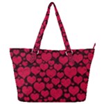 Valentines Day Hearts Pattern Love Red Full Print Shoulder Bag