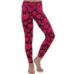 Valentines Day Hearts Pattern Love Red Kids  Lightweight Velour Classic Yoga Leggings