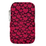 Valentines Day Hearts Pattern Love Red Waist Pouch (Small)