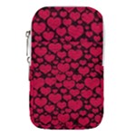 Valentines Day Hearts Pattern Love Red Waist Pouch (Large)