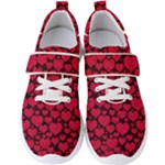 Valentines Day Hearts Pattern Love Red Men s Velcro Strap Shoes