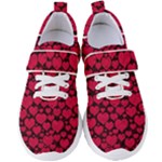 Valentines Day Hearts Pattern Love Red Women s Velcro Strap Shoes