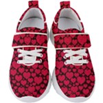 Valentines Day Hearts Pattern Love Red Kids  Velcro Strap Shoes