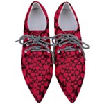 Valentines Day Hearts Pattern Love Red Pointed Oxford Shoes