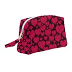 Valentines Day Hearts Pattern Love Red Wristlet Pouch Bag (Medium)