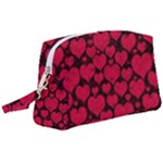 Valentines Day Hearts Pattern Love Red Wristlet Pouch Bag (Large)