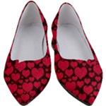 Valentines Day Hearts Pattern Love Red Women s Block Heels 