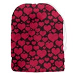 Valentines Day Hearts Pattern Love Red Drawstring Pouch (3XL)