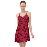 Valentines Day Hearts Pattern Love Red Summer Time Chiffon Dress