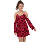 Valentines Day Hearts Pattern Love Red Boho Dress