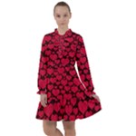 Valentines Day Hearts Pattern Love Red All Frills Dress