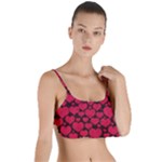 Valentines Day Hearts Pattern Love Red Layered Top Bikini Top 