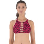 Valentines Day Hearts Pattern Love Red Perfectly Cut Out Bikini Top