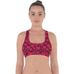 Valentines Day Hearts Pattern Love Red Cross Back Hipster Bikini Top 