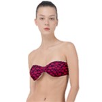 Valentines Day Hearts Pattern Love Red Classic Bandeau Bikini Top 