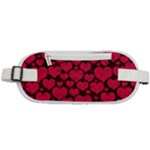 Valentines Day Hearts Pattern Love Red Rounded Waist Pouch