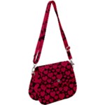 Valentines Day Hearts Pattern Love Red Saddle Handbag