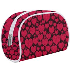 Valentines Day Hearts Pattern Love Red Make Up Case (Large) from ArtsNow.com