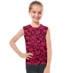 Valentines Day Hearts Pattern Love Red Kids  Mesh Tank Top